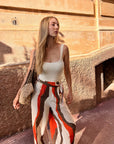 Pantalone Palazzo Onde Burro