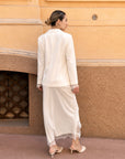 Completo blazer e gonna con pizzo