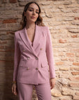 Tailleur sartoriale tre pezzi rosa