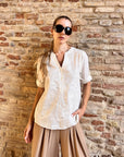 Camicia con ricami 100% cotone