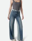 Jeans Gamba Ampia Bicolor
