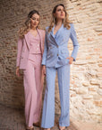 Tailleur sartoriale tre pezzi celeste