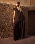Completo pantalone e gilet oversize