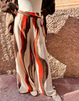 Pantalone Palazzo Onde Burro