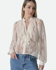 Camicia In Pizzo Con Rouches