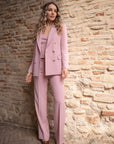 Tailleur sartoriale tre pezzi rosa
