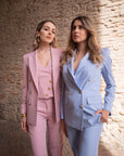 Tailleur sartoriale tre pezzi rosa