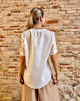Camicia con ricami 100% cotone
