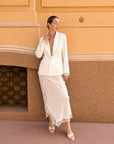 Completo blazer e gonna con pizzo
