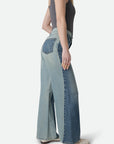 Jeans Gamba Ampia Bicolor