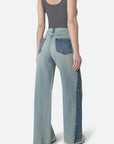 Jeans Gamba Ampia Bicolor
