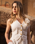 Gilet in stile gessato
